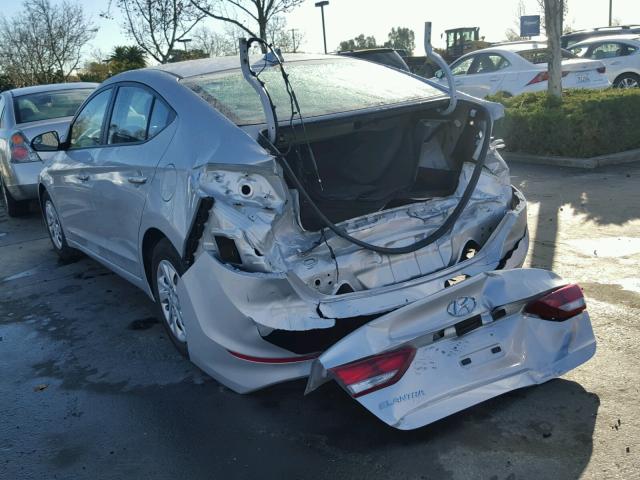 KMHD74LF8HU393363 - 2017 HYUNDAI ELANTRA SE SILVER photo 3