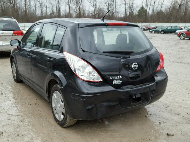 3N1BC1CP6BL490287 - 2011 NISSAN VERSA S BLACK photo 3