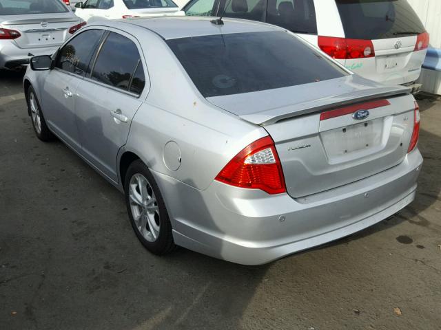 3FAHP0HA7CR108752 - 2012 FORD FUSION SE SILVER photo 3