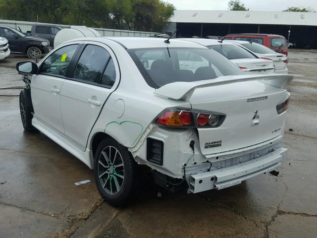 JA32U2FU6HU009291 - 2017 MITSUBISHI LANCER ES WHITE photo 3