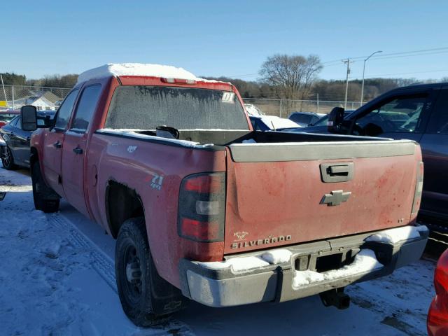 1GCHK23668F190825 - 2008 CHEVROLET SILVERADO RED photo 3