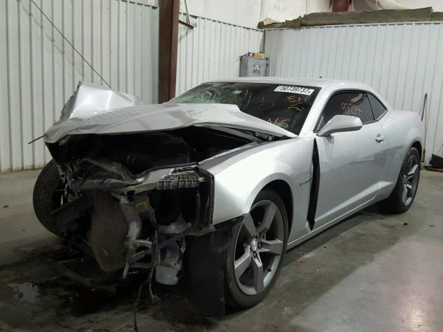 2G1FB1ED7B9168127 - 2011 CHEVROLET CAMARO LT SILVER photo 2