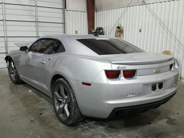 2G1FB1ED7B9168127 - 2011 CHEVROLET CAMARO LT SILVER photo 3