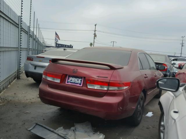 1HGCM55614A104039 - 2004 HONDA ACCORD EX RED photo 4