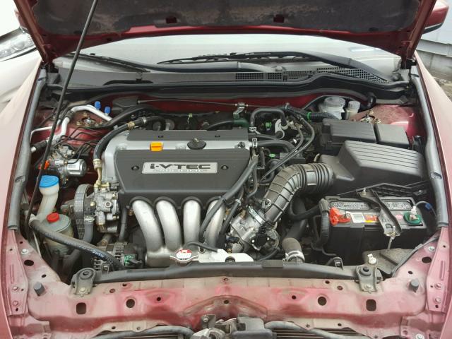 1HGCM55614A104039 - 2004 HONDA ACCORD EX RED photo 7