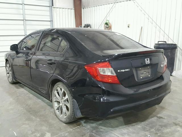 2HGFB6E5XCH705191 - 2012 HONDA CIVIC SI BLACK photo 3