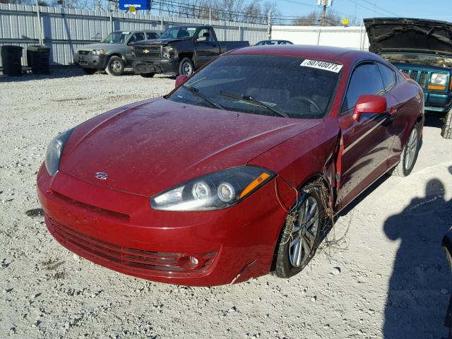 KMHHM66D57U253933 - 2007 HYUNDAI TIBURON GS RED photo 2