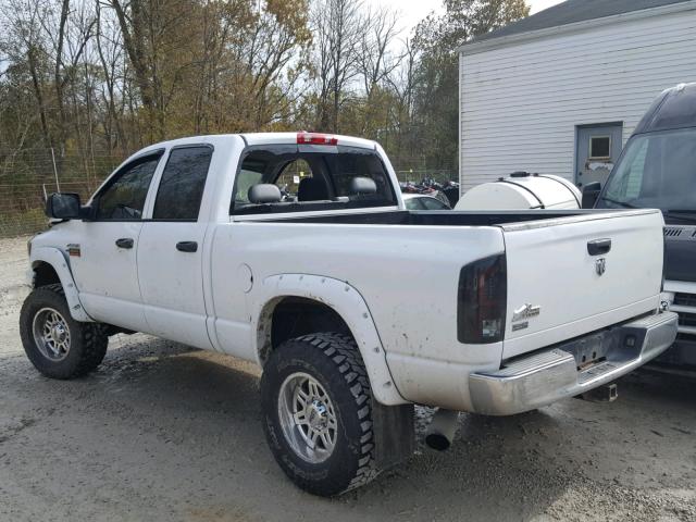 3D7KS28A78G205517 - 2008 DODGE RAM 2500 S WHITE photo 3