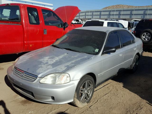 2HGEJ6618XH526180 - 1999 HONDA CIVIC BASE SILVER photo 2