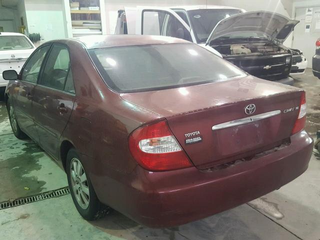 4T1BE30K94U374419 - 2004 TOYOTA CAMRY LE 栗色 照片 3