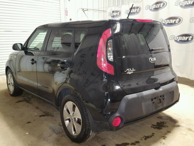 KNDJN2A28F7163366 - 2015 KIA SOUL BLACK photo 3