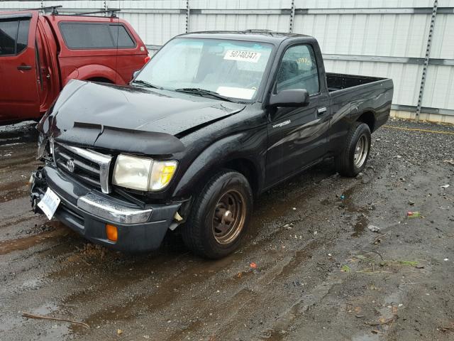 4TANL42N3YZ682047 - 2000 TOYOTA TACOMA BLACK photo 2