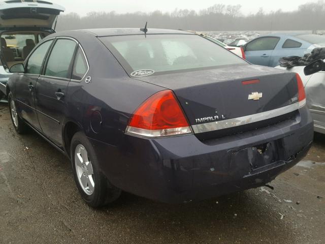 2G1WT58K779346768 - 2007 CHEVROLET IMPALA LT BLUE photo 3