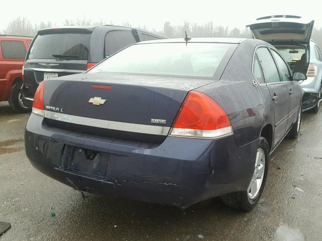 2G1WT58K779346768 - 2007 CHEVROLET IMPALA LT BLUE photo 4