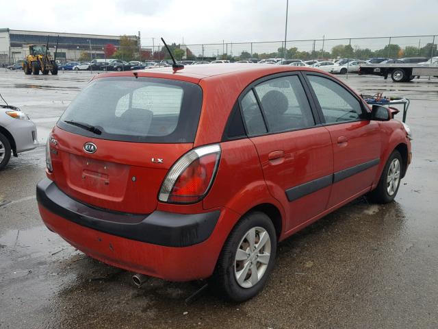 KNADE243596493250 - 2009 KIA RIO 5 SX RED photo 4