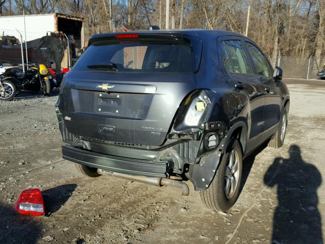 3GNCJNSB5GL260727 - 2016 CHEVROLET TRAX LS GRAY photo 4