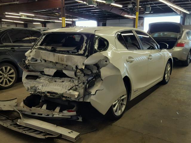 JTHKD5BH4C2117164 - 2012 LEXUS CT 200 WHITE photo 4