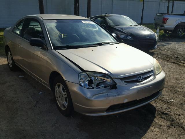 1HGEM22572L110223 - 2002 HONDA CIVIC LX GOLD photo 1