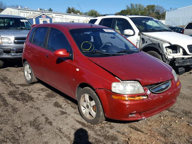 KL1TD66647B725865 - 2007 CHEVROLET AVEO BASE Қызыл фото 1