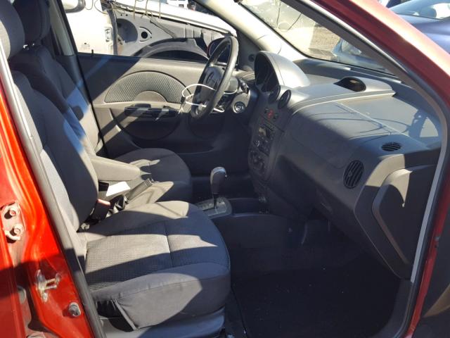 KL1TD66647B725865 - 2007 CHEVROLET AVEO BASE Қызыл фото 5