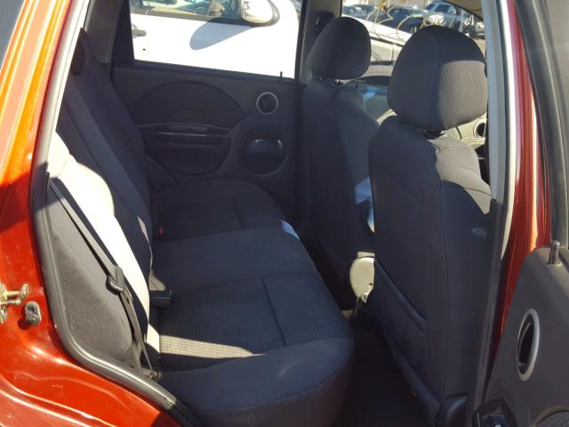 KL1TD66647B725865 - 2007 CHEVROLET AVEO BASE Қызыл фото 6