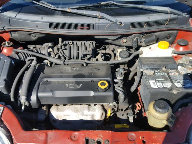 KL1TD66647B725865 - 2007 CHEVROLET AVEO BASE Қызыл фото 7