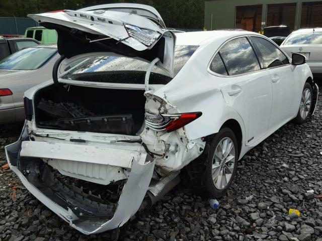 JTHBW1GG1E2052814 - 2014 LEXUS ES 300H WHITE photo 4