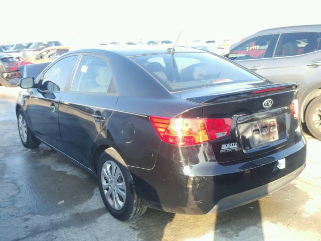 KNAFU4A28D5671587 - 2013 KIA FORTE EX BLACK photo 3