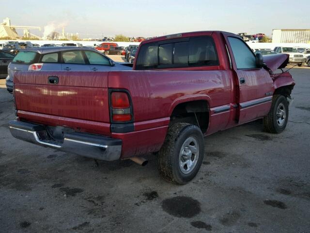 1B7HC16X0WS658340 - 1998 DODGE RAM 1500 RED photo 4