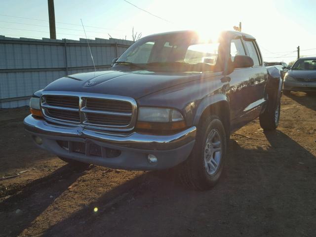 1D7HL48N83S247668 - 2003 DODGE DAKOTA QUA BLUE photo 2