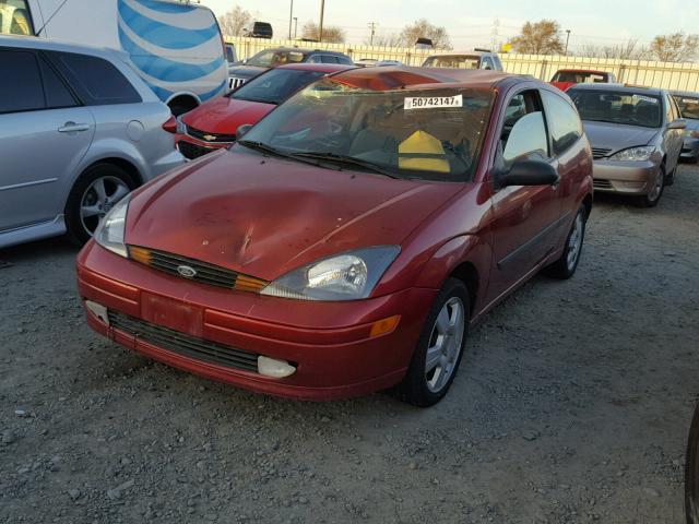 3FAFP31Z93R141728 - 2003 FORD FOCUS ZX3 RED photo 2