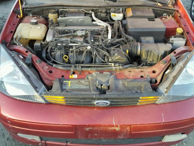 3FAFP31Z93R141728 - 2003 FORD FOCUS ZX3 RED photo 7