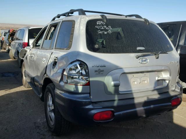 KM8SC73DX3U414158 - 2003 HYUNDAI SANTA FE G SILVER photo 3