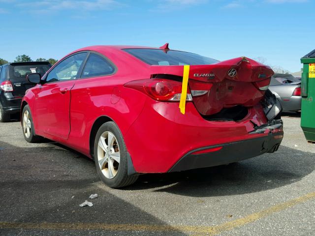 KMHDH6AE8DU005898 - 2013 HYUNDAI ELANTRA CO RED photo 3