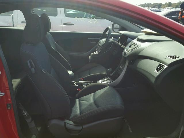 KMHDH6AE8DU005898 - 2013 HYUNDAI ELANTRA CO RED photo 5