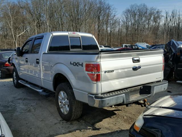 1FTFW1EF2DFD46047 - 2013 FORD F150 SUPER SILVER photo 3