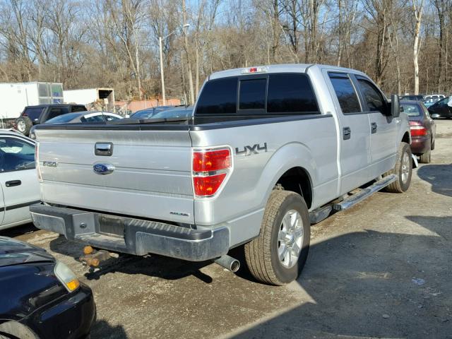 1FTFW1EF2DFD46047 - 2013 FORD F150 SUPER SILVER photo 4