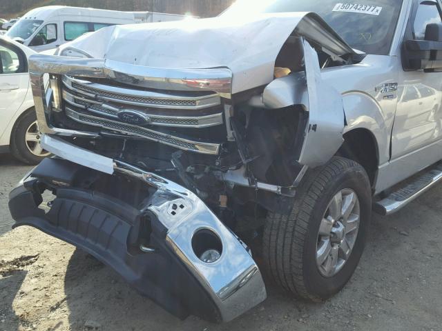 1FTFW1EF2DFD46047 - 2013 FORD F150 SUPER SILVER photo 9