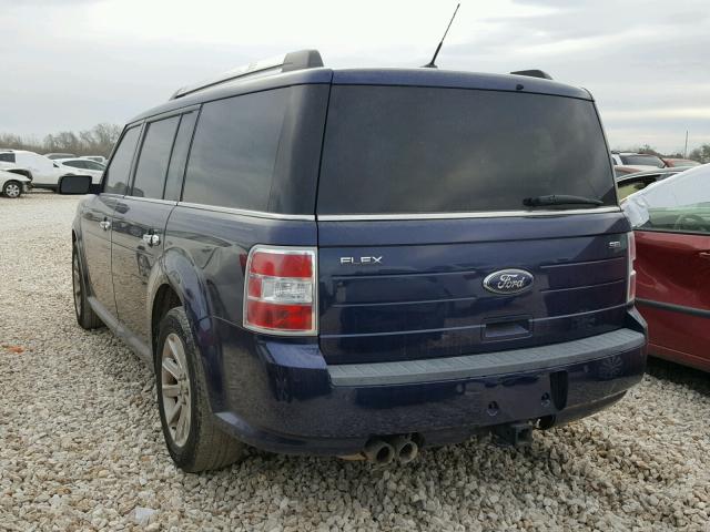 2FMGK5CC5BBD36249 - 2011 FORD FLEX SEL BLUE photo 3