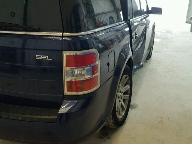 2FMGK5CC5BBD36249 - 2011 FORD FLEX SEL BLUE photo 9