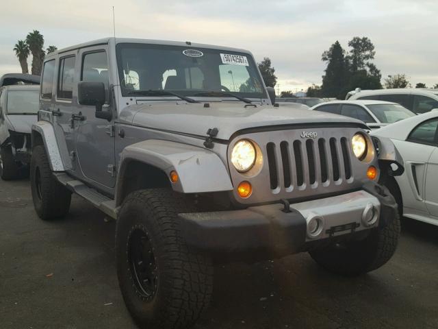 1C4HJWEG0DL671214 - 2013 JEEP WRANGLER U SILVER photo 1