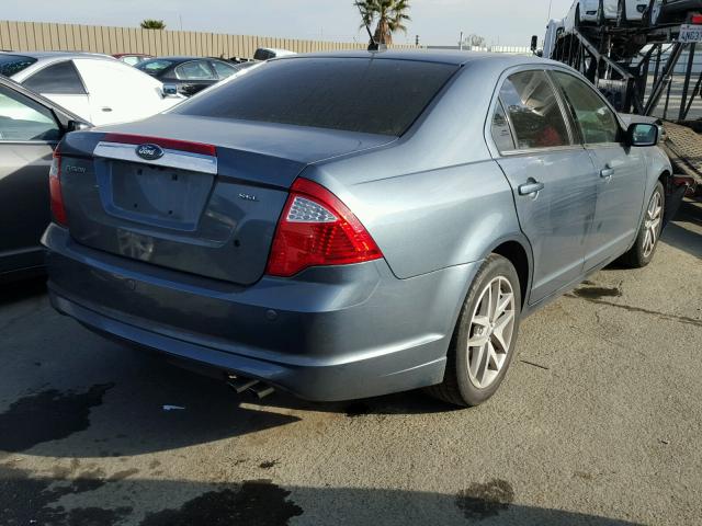 3FAHP0JA0CR199647 - 2012 FORD FUSION SEL BLUE photo 4