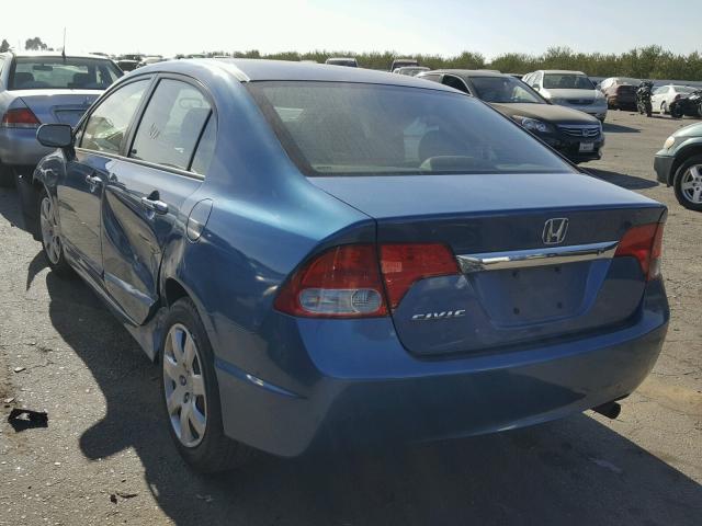 2HGFA1F56AH315691 - 2010 HONDA CIVIC LX BLUE photo 3