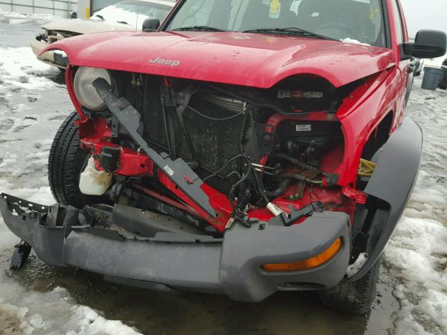 1J4GL48K53W669606 - 2003 JEEP LIBERTY SP RED photo 9