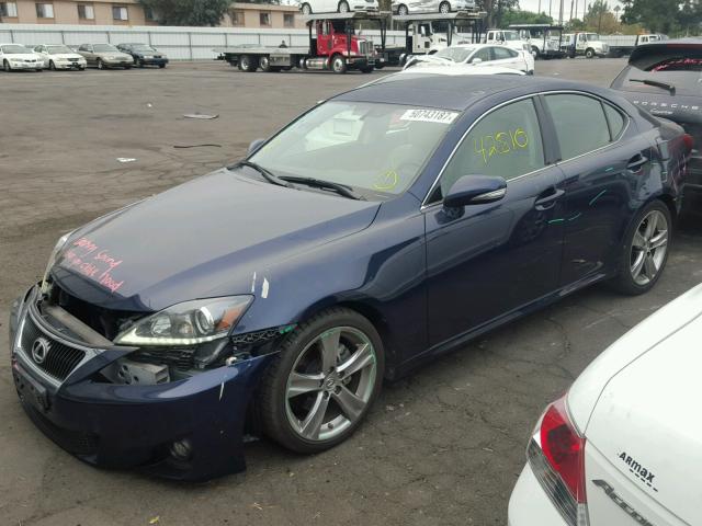 JTHBF5C21D5187998 - 2013 LEXUS IS 250 BLUE photo 2