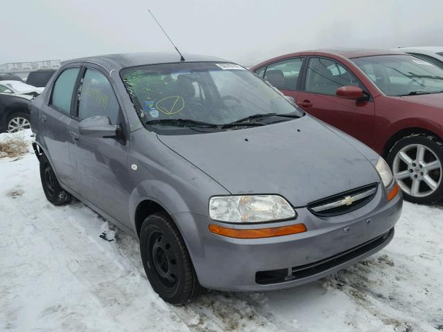 KL1TD56606B680402 - 2006 CHEVROLET AVEO BASE GRAY photo 1