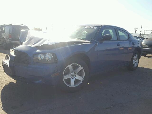 2B3KA43D09H512928 - 2009 DODGE CHARGER BLUE photo 2