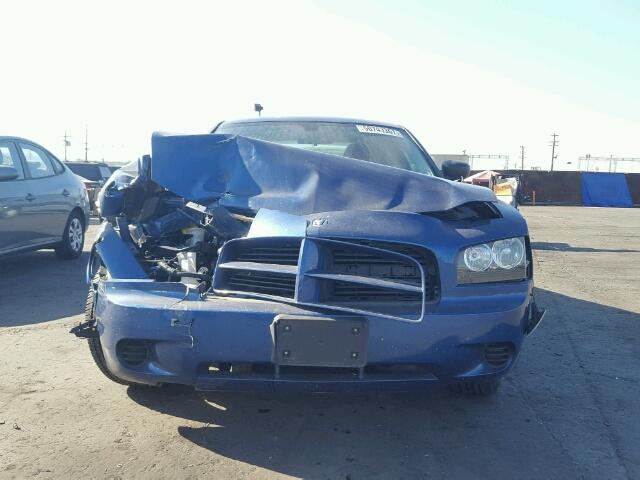 2B3KA43D09H512928 - 2009 DODGE CHARGER BLUE photo 9