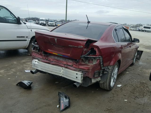 6G2ER57709L183186 - 2009 PONTIAC G8 RED photo 4