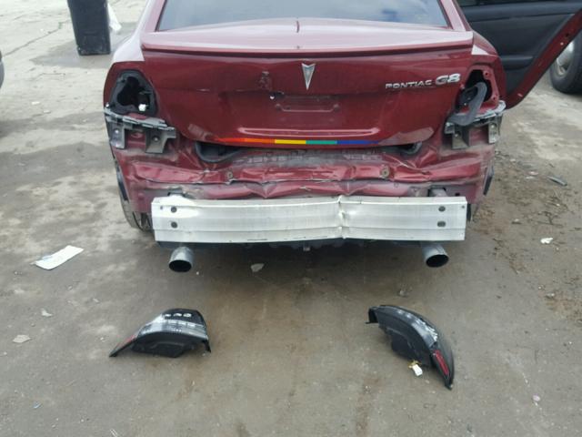 6G2ER57709L183186 - 2009 PONTIAC G8 RED photo 9